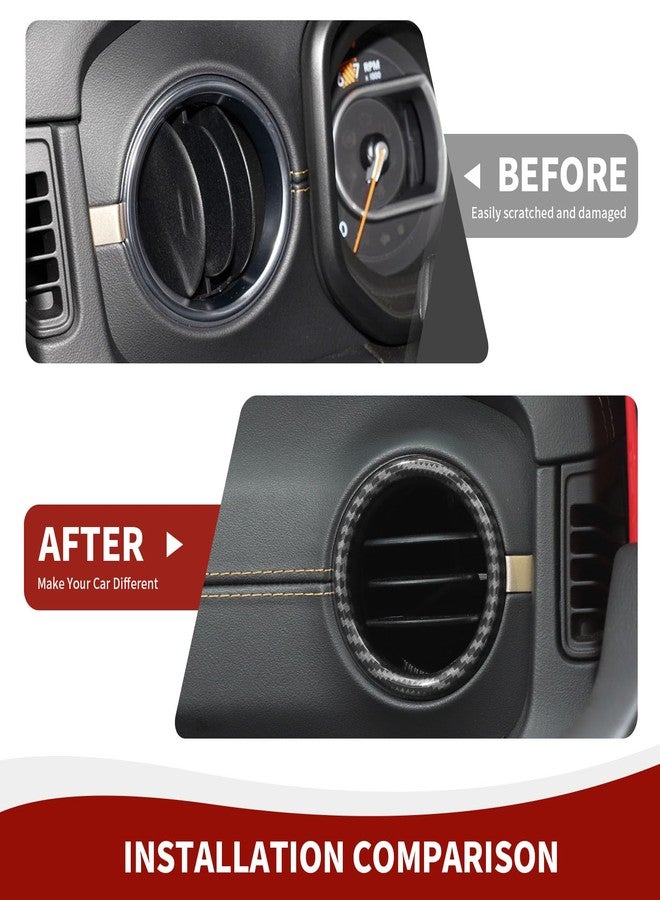 RAZPOY JL Dash Air Vent Trim, Dashboard Air Conditioner Outlet Vent Ring Cover Compatible with 2024 Jeep Wrangler JL JLU & Gladiator JT Interior Accessories, ABS Carbon Fiber - Image 5